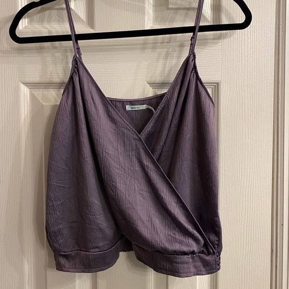 Kimchi Blue Satin V neck Top - Picture 1 of 2